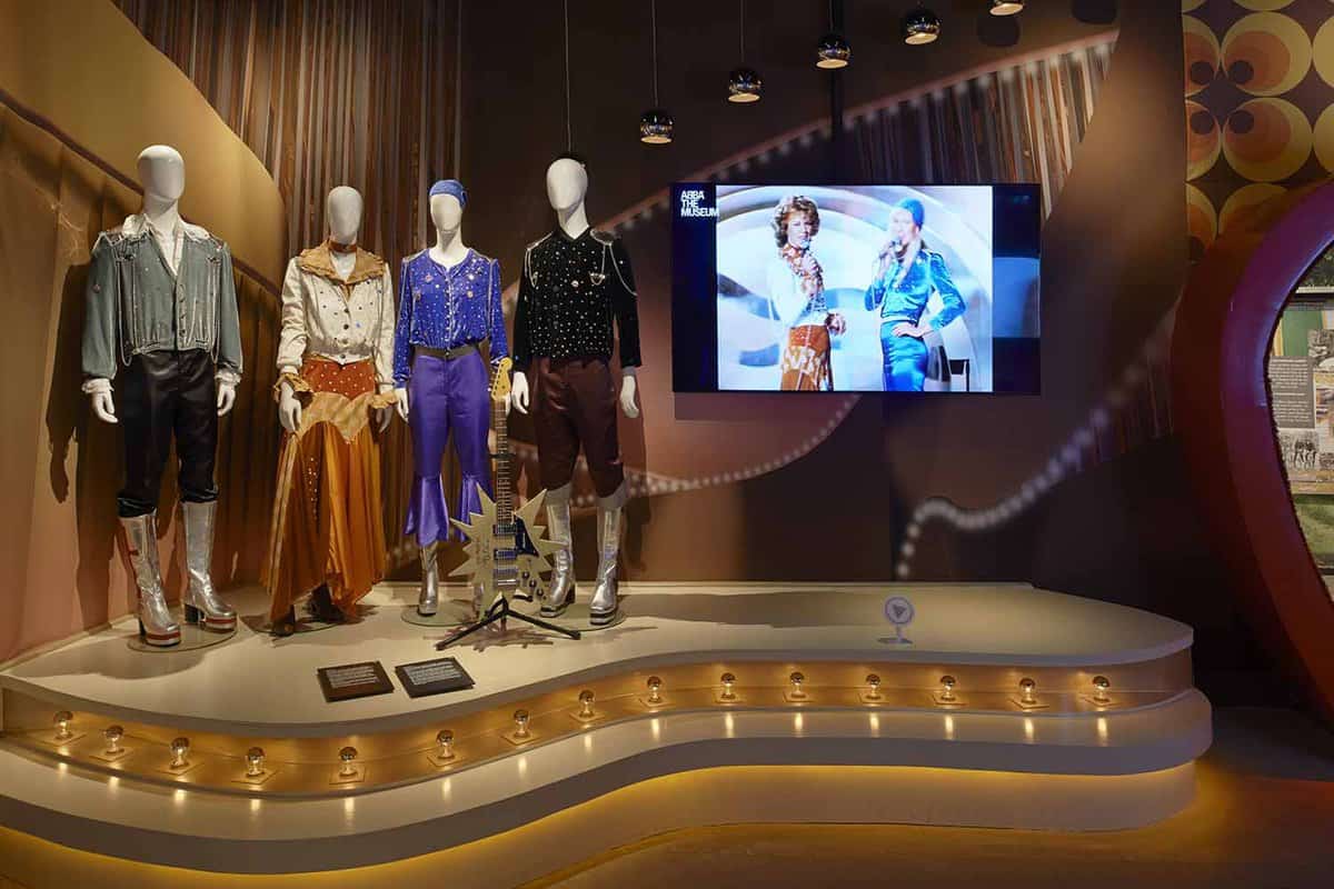Interior display rooms showing ABBA's outfits