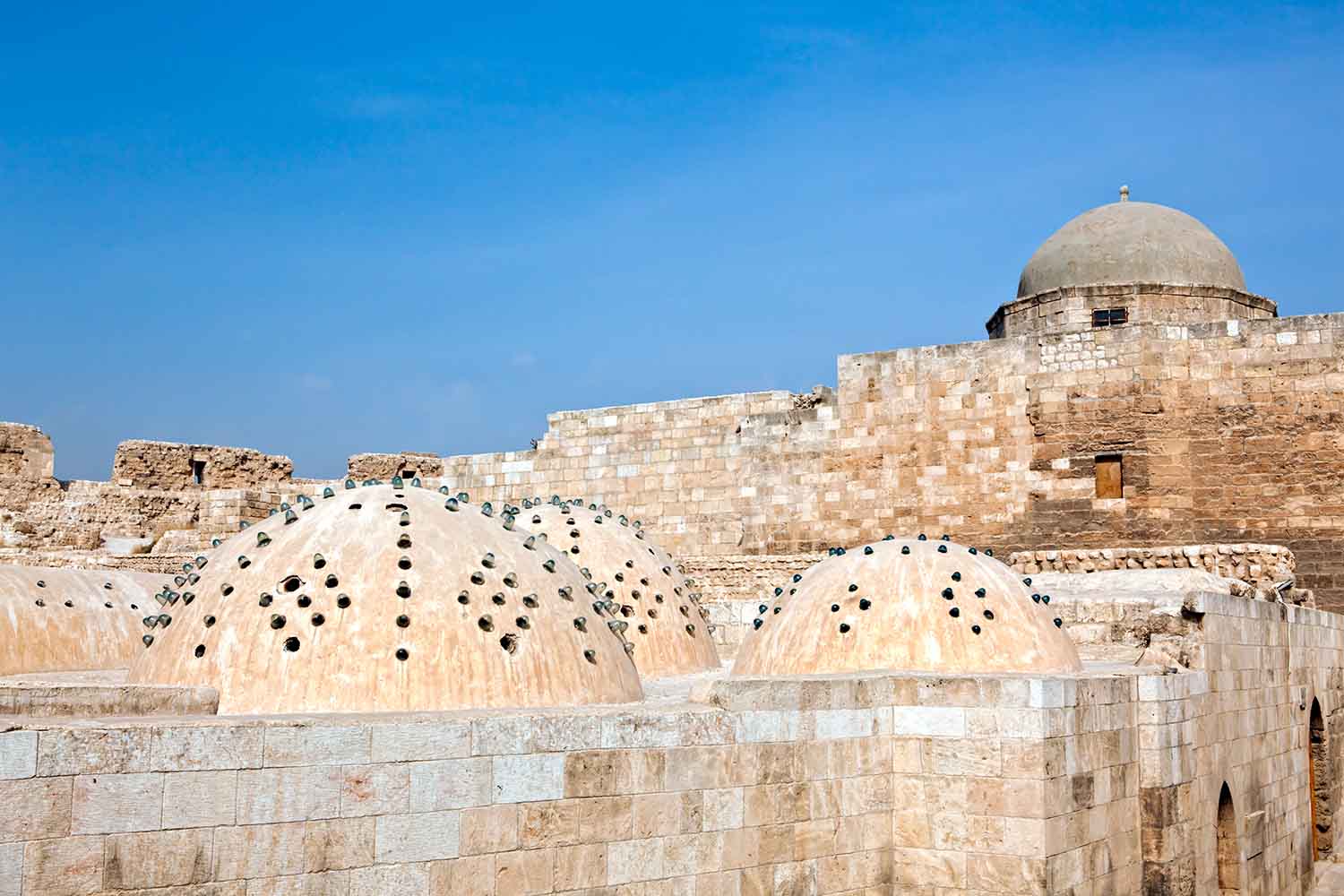 rooftops inside the Citadel of Aleppo
