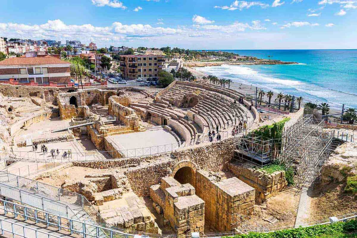 Ancient Roman Amphitheater in Tarragona, Spain