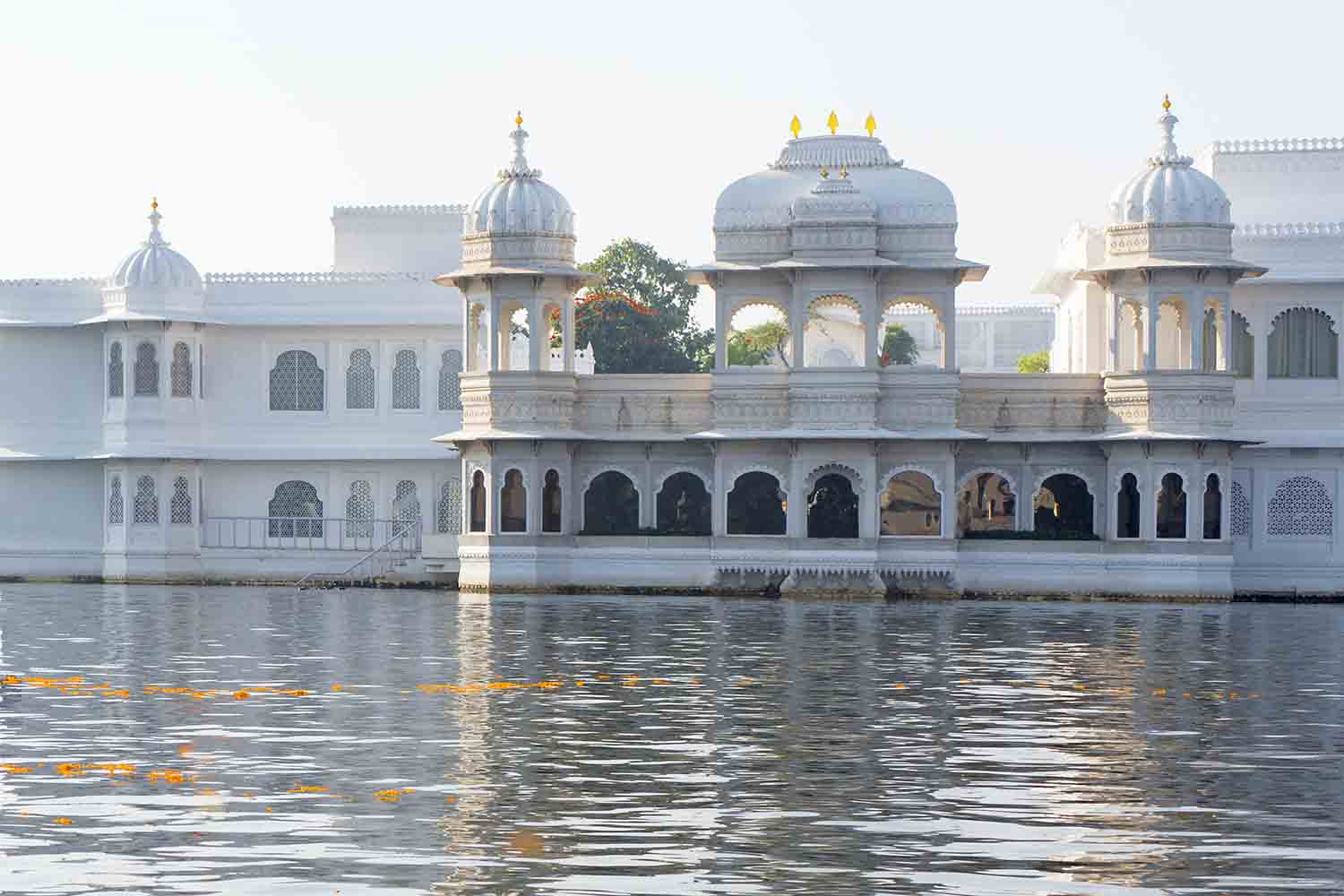 side view of Taj Lake Palace Hotel