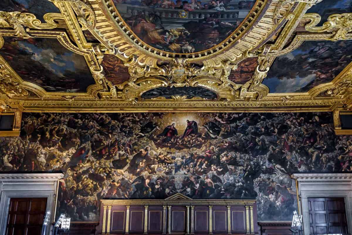 Interior of the Doge's Palace (Palazzo Ducale), the Higher Council Hall.