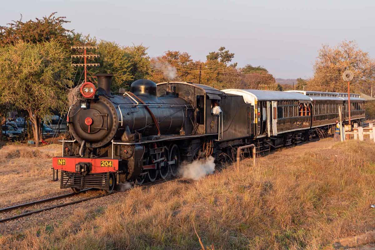 The Livingstone Express train with steam locomotive