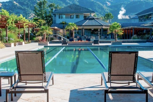 tranquil thermal pool fed by hot spring water