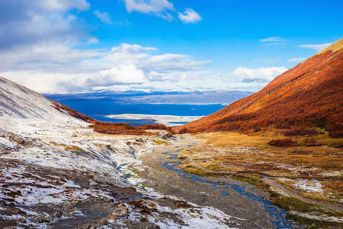 Stunning landscape of a valley in Patagonia