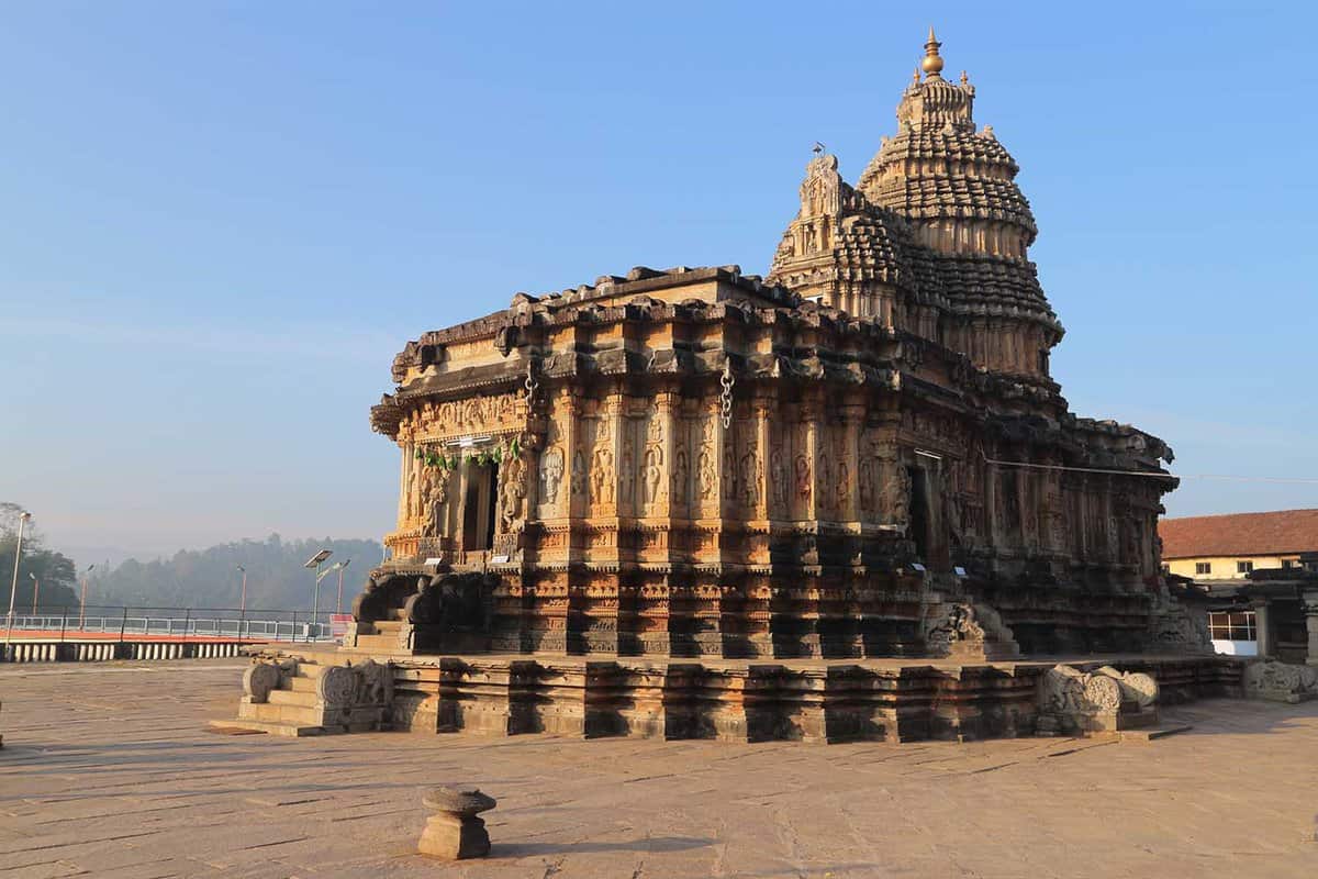 A popular pilgrimage place for the Hindus. Temple of Vidya Shankara in Sringeri. Karnataka. India.