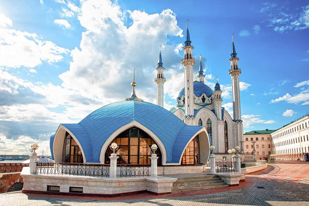 The Kul Sharif Mosque is a one of the largest mosques in Russia. The Kul Sharif Mosque is located in Kazan city in Russia.