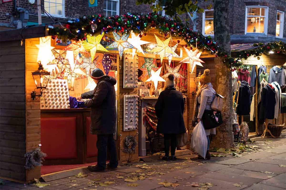 Small stall at the York Christmas Market